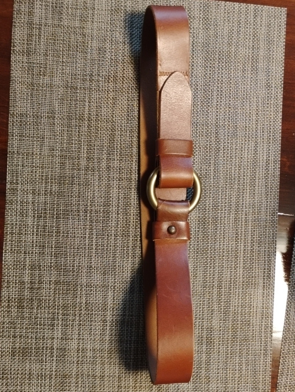 Lucky Brand Brown Leather Ring Belt